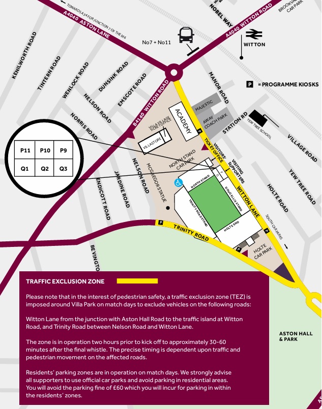 Aston Villa FC seating plan overview
