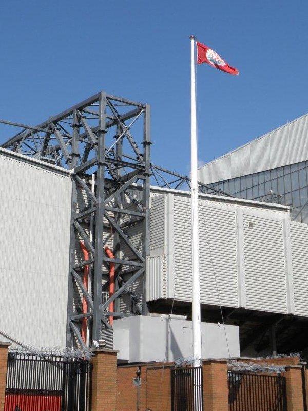 Flagpole made from the SS Great Eastern's mast, outside Anfield