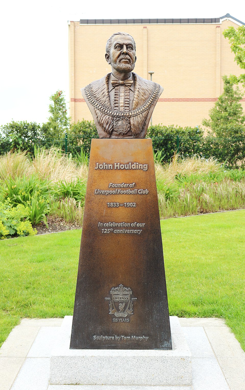 Bust of John Houlding, founder of Liverpool FC, at Anfield