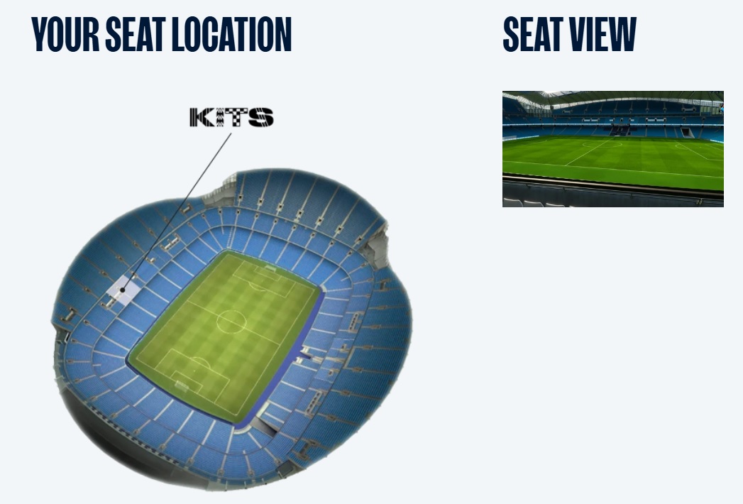 The Kits Bar Hospitality at Manchester City Seat Location