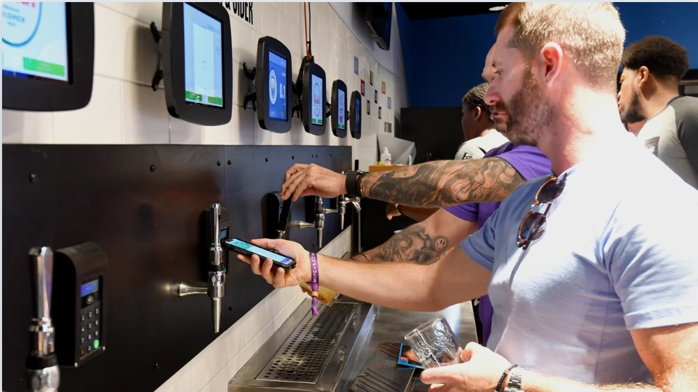 Self Service in the Kits Bar Hospitality at Manchester City