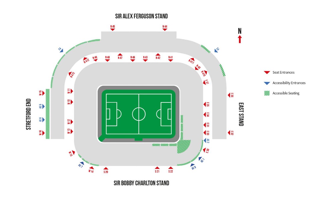 Old Trafford Accessibility Entrances