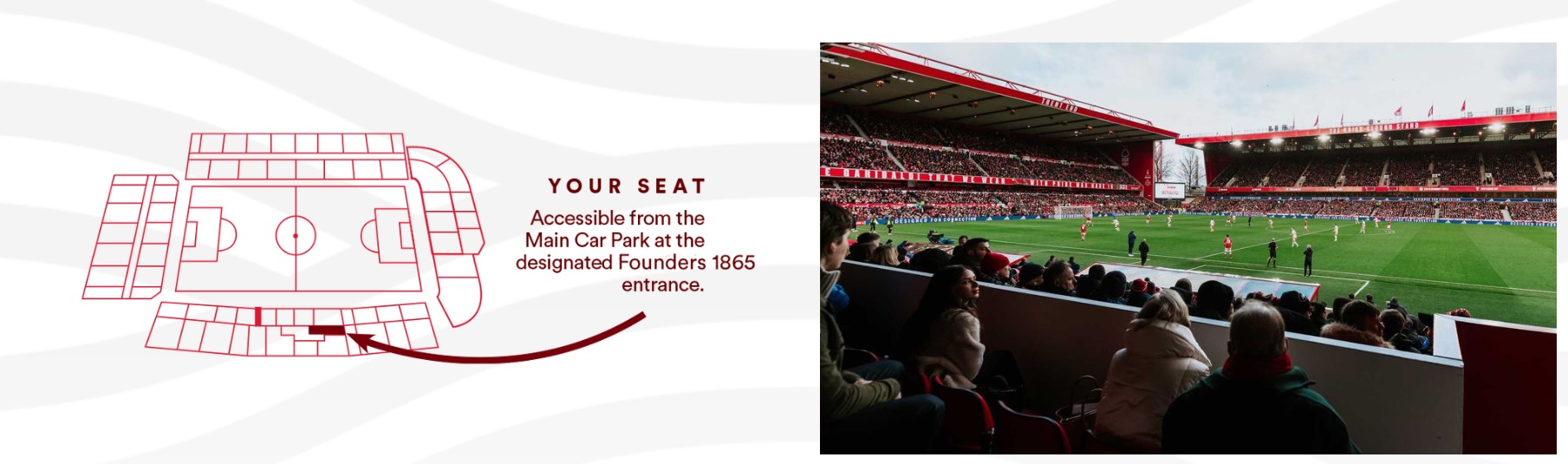 Founders 1865 Hospitality Seat Location and View