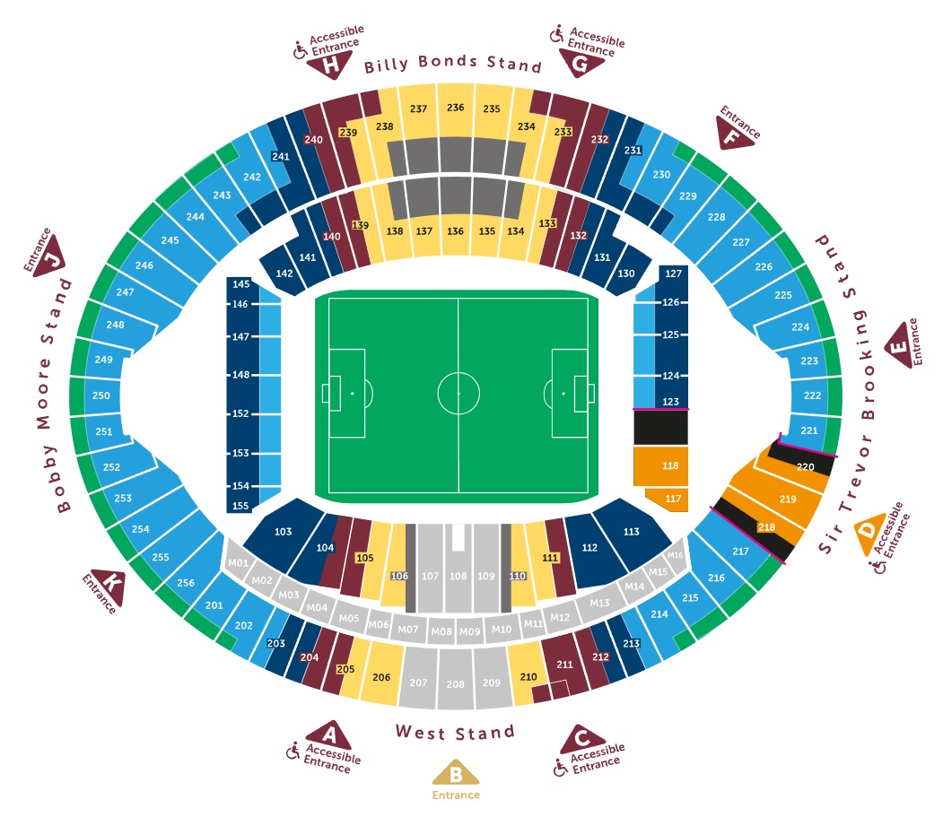 The Bands for the London Stadium pricing map